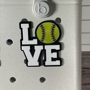 Bogg Bag Accessories - Laser Cut Softball Bogg Bagg Bit Acrylic Bogg Bag Charm